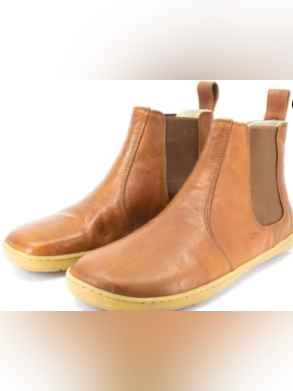 Woman’s Mukishoes Chelsea Leather Ankle Boots in Cognac size 38